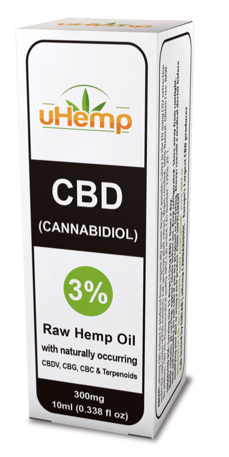 uHemp 3% CBD Hemp oil - 10ml - Image 2