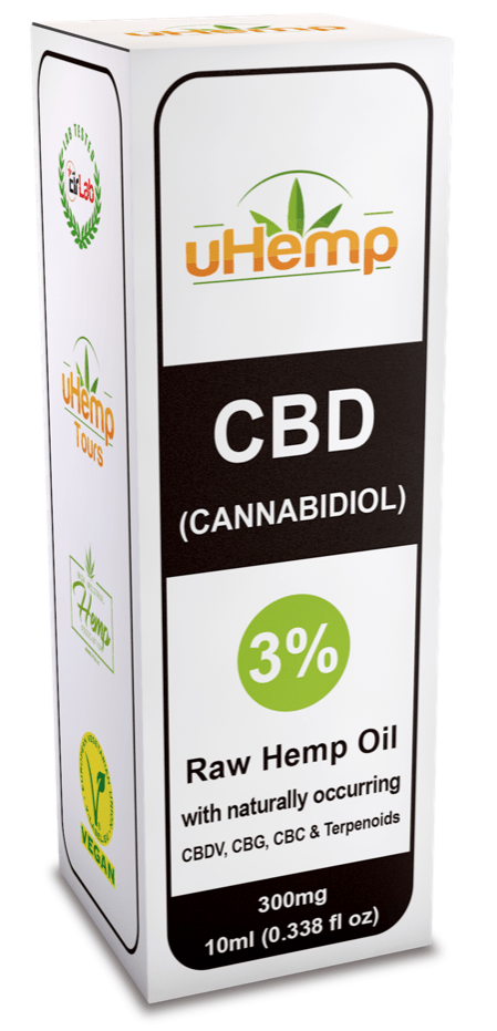 uHemp 3% CBD Hemp oil - 10ml - Image 3