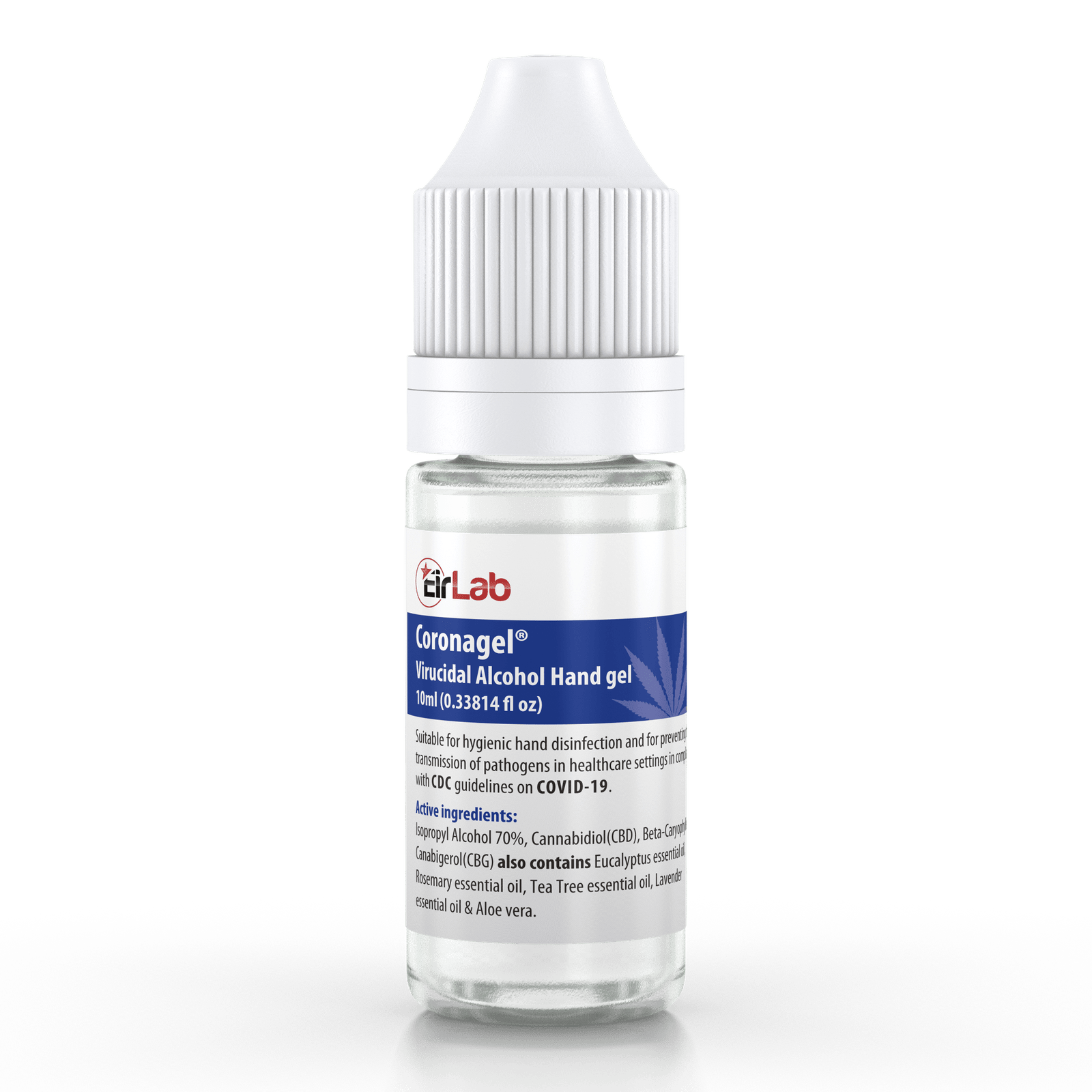 EIRLAB Coronagel® Virucidal Alcohol CBD Hand gel - (POCKET SIZE) 10ml
